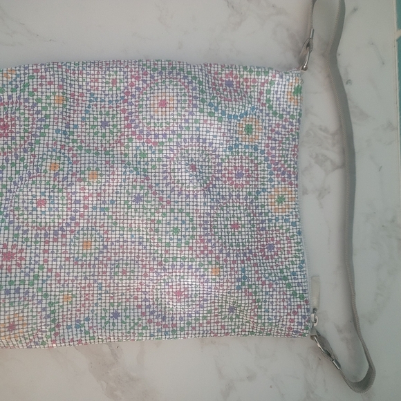 Vintage Whiting & Davis  Colorful Starburst Enamel Mesh Satchel Bag - Picture 2 of 12